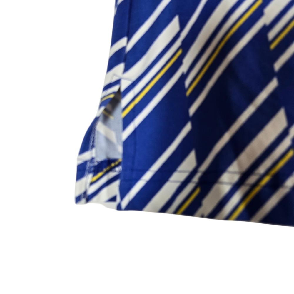 LBH Golf Skort Womens Large Blue Yellow Striped Elastic Waist Stretch Knit - Picture 7 of 8